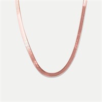 14K SOLID ROSE GOLD HERRINGBONE CHAIN