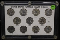 United States Silver War Time Nickel Collection