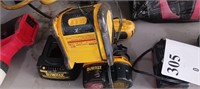 DEWALT DRILL BATTERY CHARGER AND RADIO