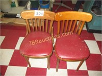 RED AND WOOD CHAIRS