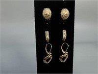 3 Sets of 14K Wire Dangle Earrings 3.6 dwt