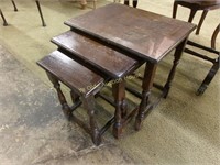 Tudor Style Nesting Tables (3)