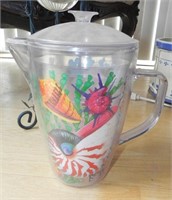 Nautical Plastic Drink Pitcher with Lid