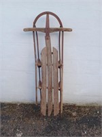 Vintage Steel Runner Sled 57" long as found