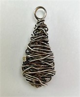 Solid Sterling Wire Pendant 12 Grams (Very Unique)
