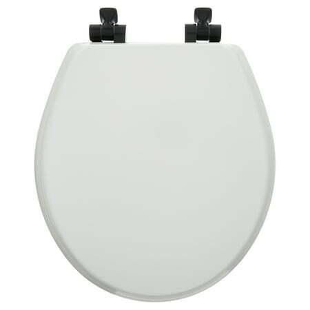 Mayfair Benton Round Wood Toilet Seat  White