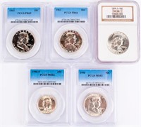 Coin 5 Certified U.S. Silver Coins  PCGS & NGC