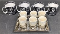 4 Spode England Cup, 6 England Wedgwood Cups &