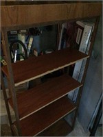 Metal/wood shelf. 3’ x 6’ 4”