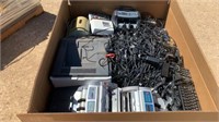 Lot of Assort Electronics, Cables, Money Counters