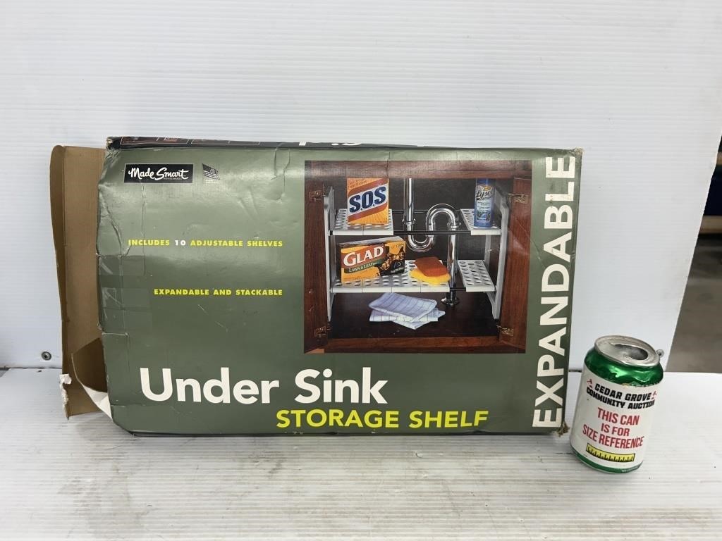 Under sink storage shelf