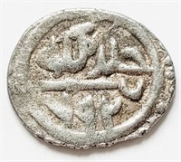 Ottoman 792AH Bayezid I silver Akce coin 16mm