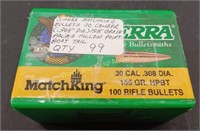 ~95+ Sierra Matchking 30 Caliber Bullets