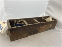 Wood drawer (20 inch long) with metal nails