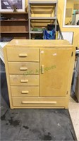 1940s wardrobe, five drawers and one door with