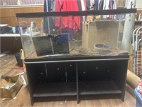 55 gallon tank… set up for reptiles.. with stand