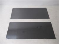 (2) 24"x9.5" Wood Board Signs, Black