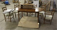 Dining Table, Approx 42"X65", (2) Leaves, 15" &