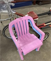 Vintage AMF Junior Tricycle, (2) Plastic Chairs.