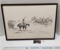 C.M. Russell Montana Historical Society Print Fram