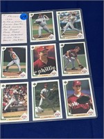 Baseball Cards - Phillies 1990