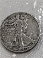 1938 WALKING LIBERTY HALF DOLLAR