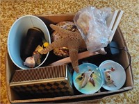 box of decorative items