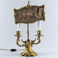 GILT BRONZE ROCOCO CANDLE STAND