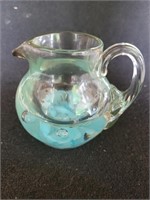 St Clair Blue Cream Pitcher (unmarked)