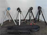 (4) CAMCORDER TRIPODS
