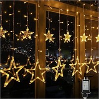 12 Stars 138 LED Curtain Lights, Christmas