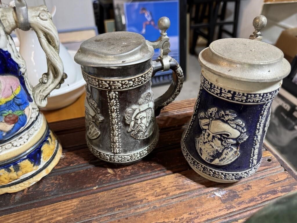 VINTAGE STEINS, MUGS LOT