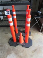 (4) 45" Safety Cones & (1) 18" Safety Cone
