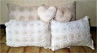 Pillows with Crocheted Shams