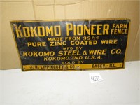 191/2" X91/4" KOKOMO PIONEER FARM FEMNCE EMBOSSED