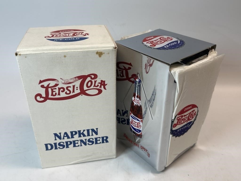 Pepsi-Cola Napkin Dispenser with Pepsi-Cola,