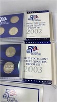 2002 & 2003 US Mint State Quarters PROOF SETS