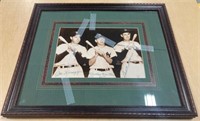 AUTOGRAPHED BASEBALL PHOTO IN FRAME