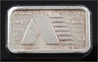 VTG 1981 A-MARK 1 OZ 999 FINE SILVER INGOT BAR