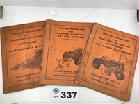 Allis Chalmers Operating Instruction Booklets