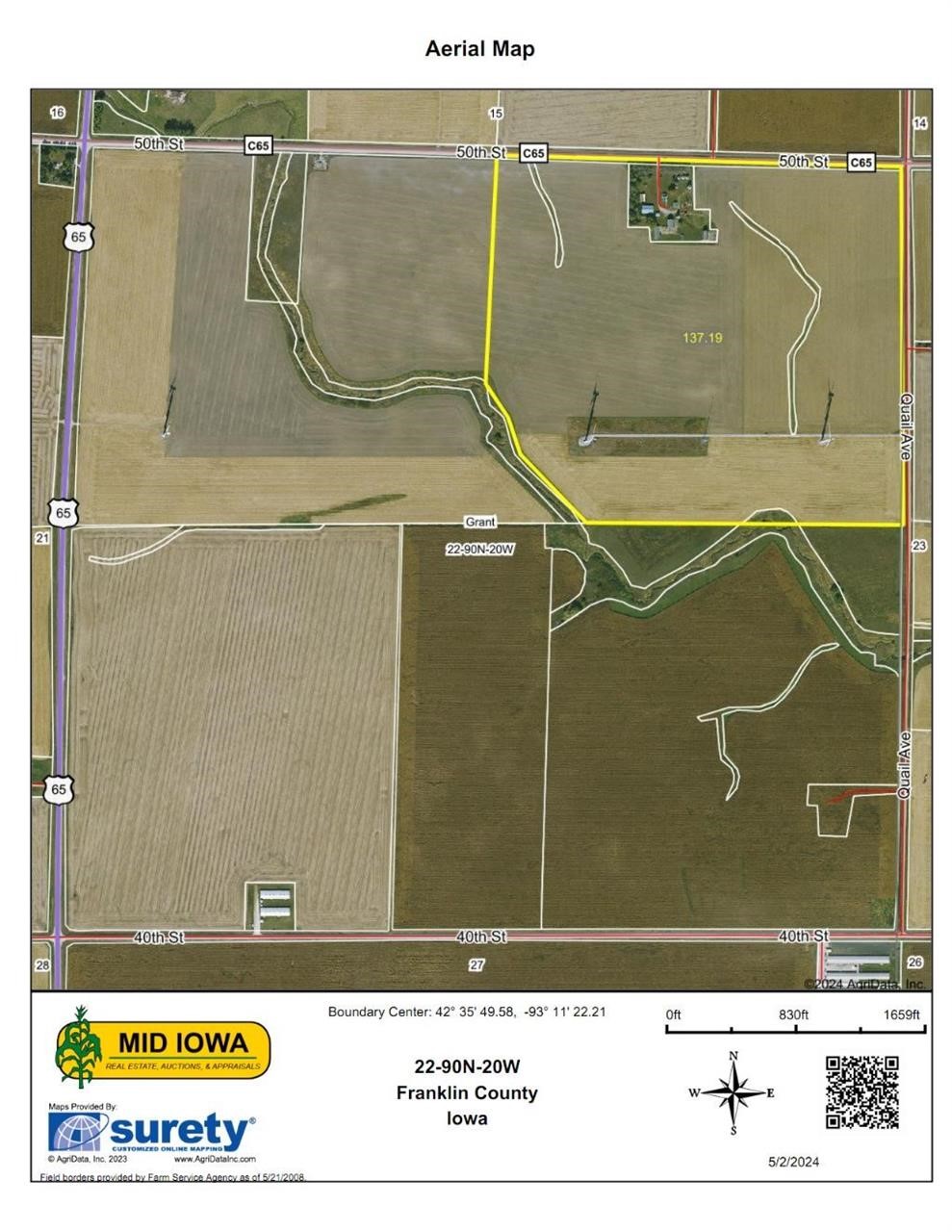 Franklin County Iowa Land Auction, 292 Acres M/L