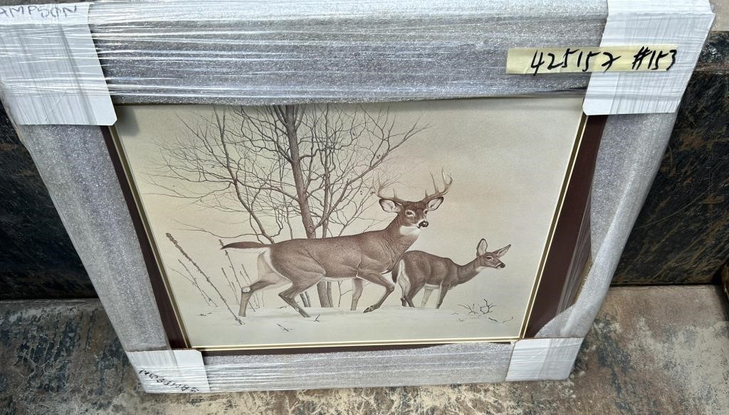 Vintage Deer Art - M O Loates