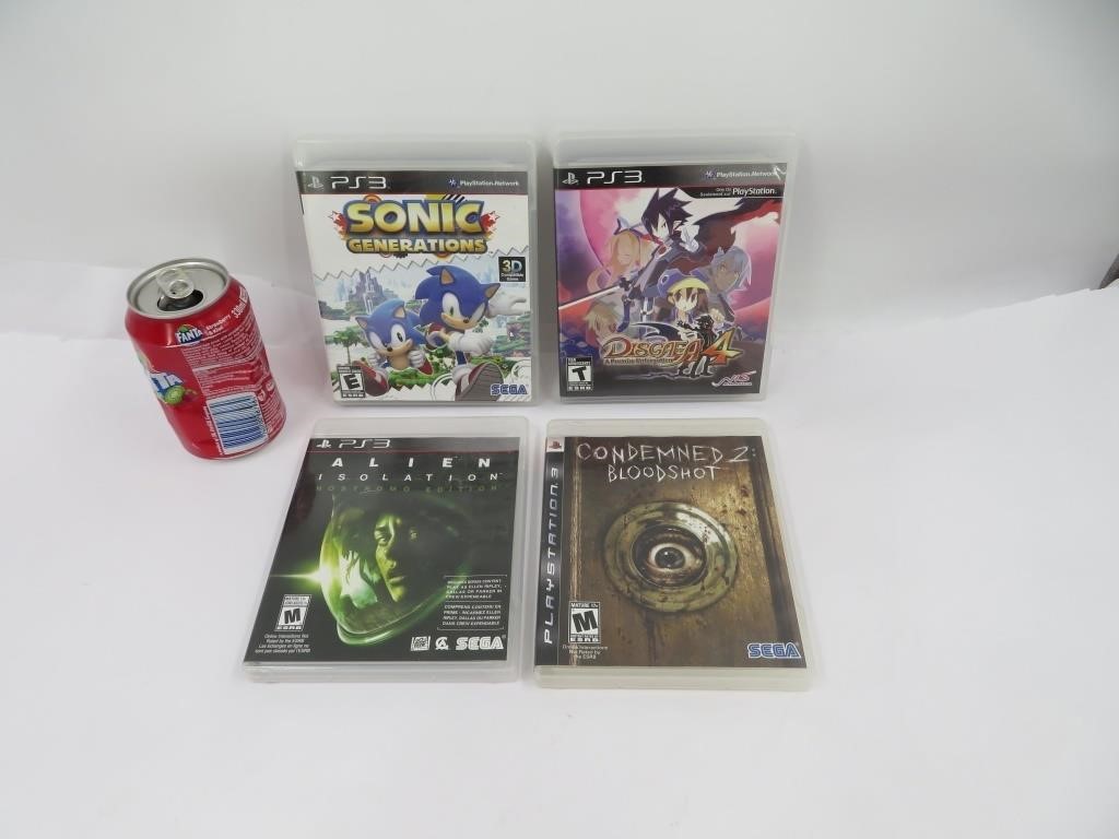 4 jeux pour PlayStation 3 dont Sonic