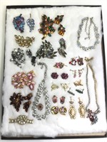 29 Vintage Rhinestone Brooches, Earrings & More