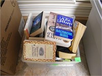 SMALL TOTE OF PAPER BACK BOOKS
