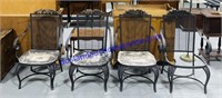 Set of (4) Metal Outdoor Chairs - Seats Need