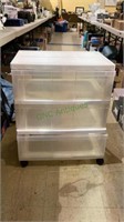 Great large three drawer storage caddy with