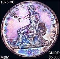 1875-CC Silver Trade Dollar UNCIRCULATED