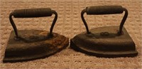 2 Antique flat irons