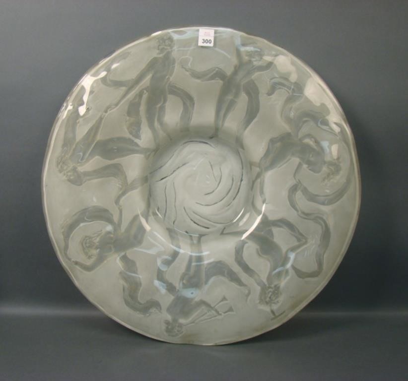 Consol. White Ceramic Dancing Nymph Palace Platter